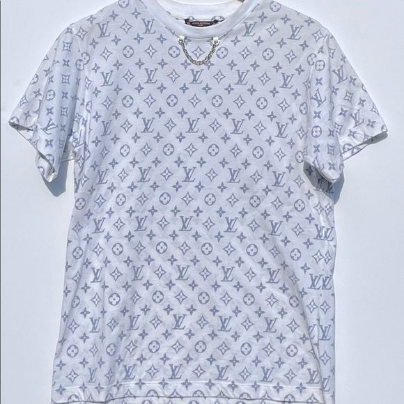ま*ん様 LOUIS VUITTON ホワイト Tシャツ　サイズL LOUIS VUITTON 【値下げ】LOUIS Tシャツ ホワイト サイズ：M